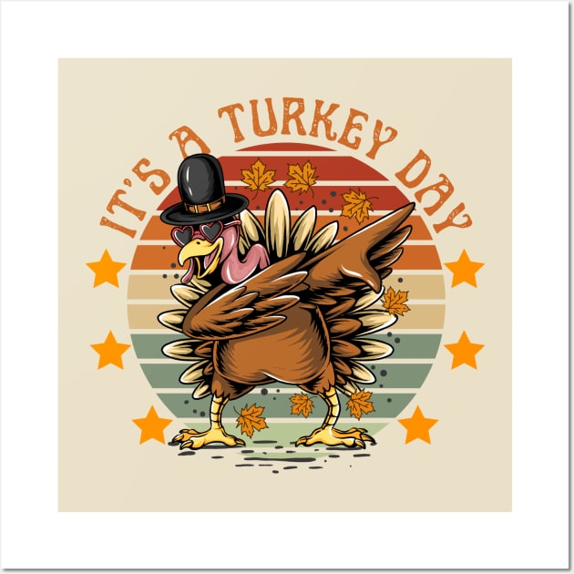 It's a turkey day Wall Art by Meoipp